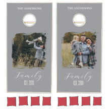Familj Anpassat Namn och Foto - Cornhole Set