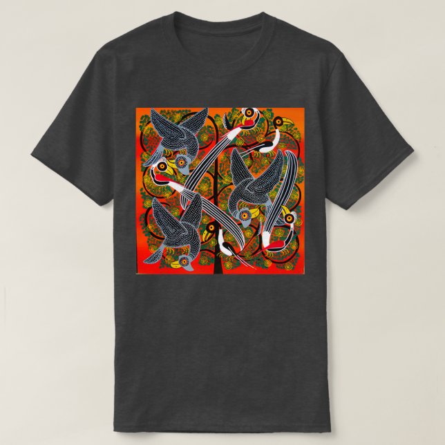 Familj av afrikanska fåglar t shirt (Design framsida)