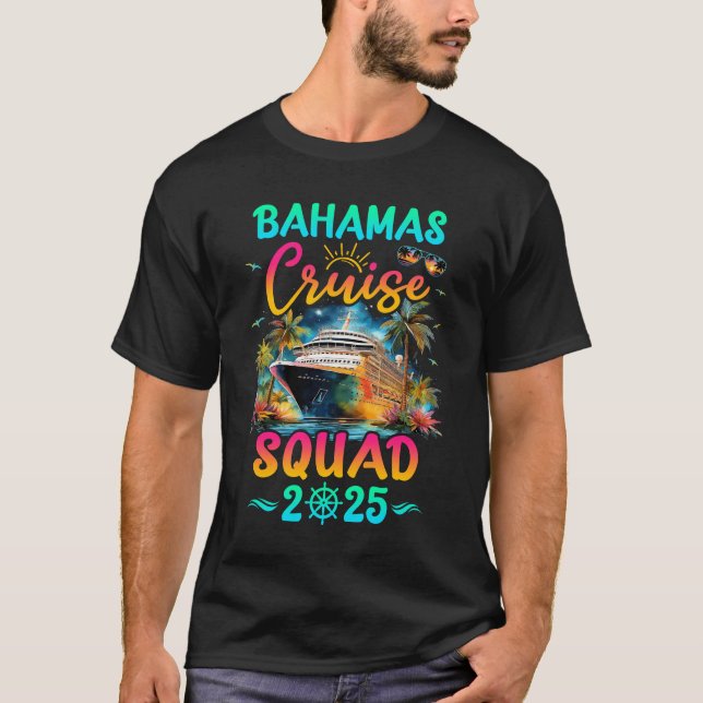 Familj Bahamas Cruise Squad 2025, sommaruppehåll M T Shirt (Framsida)