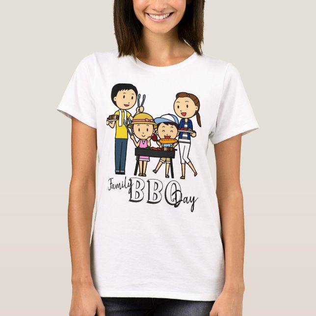 Familj-BBQ-dagen Kvinnor i grundläggande T-Shirt (Framsida)