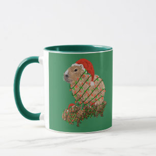 Familj Capybara-julen har stuckits i Ljus Mugg