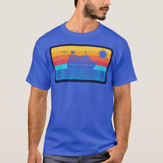 Familj Cruise Södra Västindien Retro Stil T Shirt