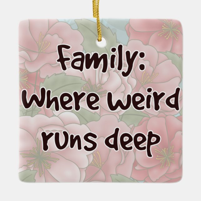 Familj: där Konstig Springa Deep Julgransprydnad Keramik (Framsida)