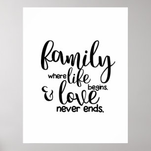 Familj där livet börjar och Kärlek aldrig slutar Poster