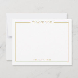 Familj eller Par Elegant Guld Stationery Tack Kort