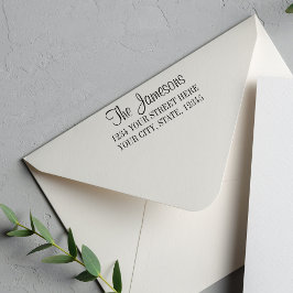 Familj eller professionell elegant returadress självfärgande stämpel