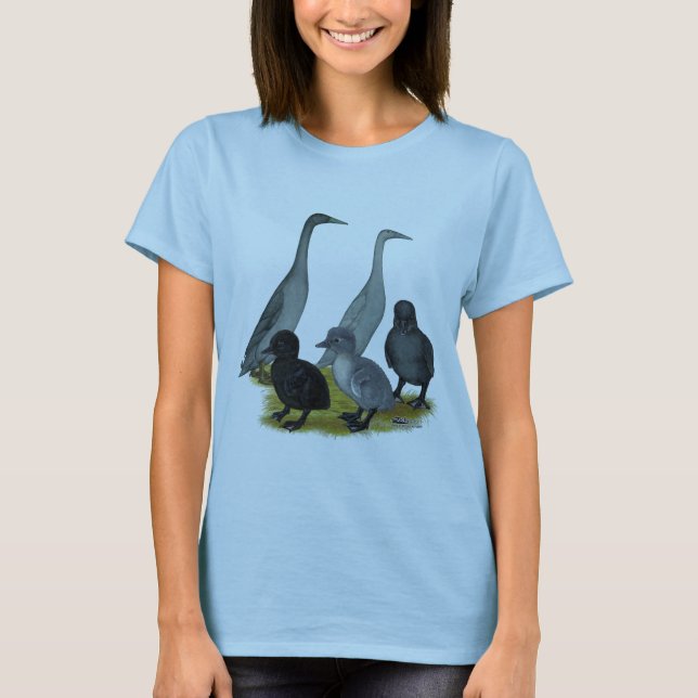 Familj för blåttspringeranka t-shirt (Framsida)