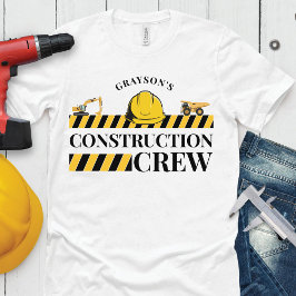 Familj för Födelsedagsfest av byggnadsbesättning T Shirt
