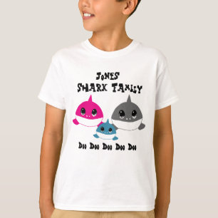 Familj för personligbabyhaj t shirt