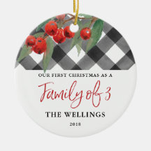 Familj för svart- & vitbuffelpläd av tre