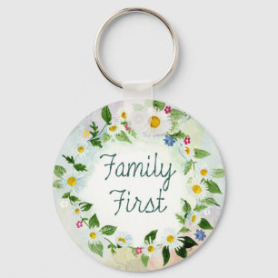 Familj först nyckelring