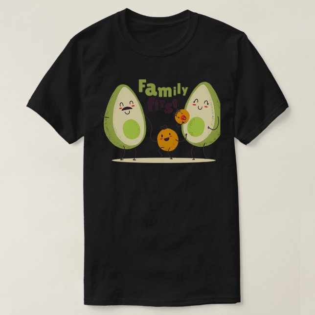 Familj först t shirt (Design framsida)