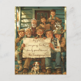 Familj Grand Reunion Vykort