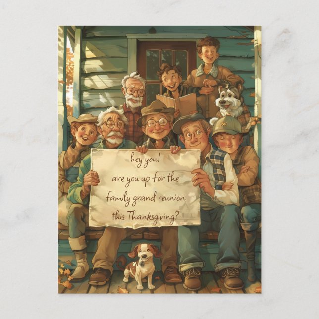 Familj Grand Reunion Vykort (Framsida)