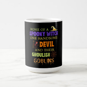 Familj Halloween-citat med Spindelnätet Witch Djäv Kaffemugg