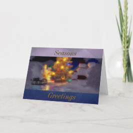 Familj hälsning till säsongen helgkort