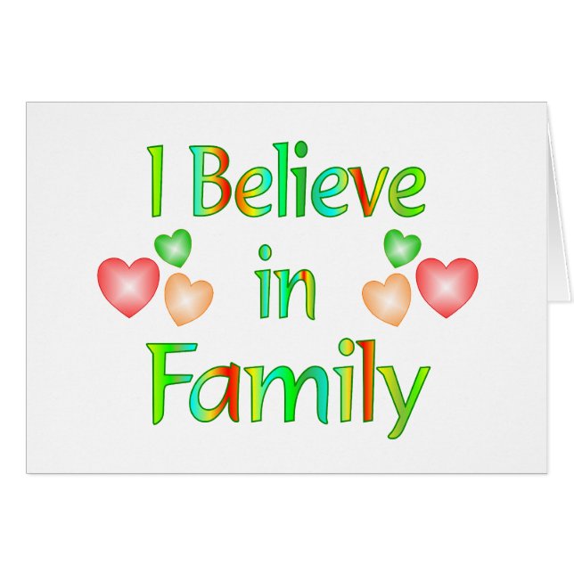 Familj Hälsningskort (Framsidan Horizontal)