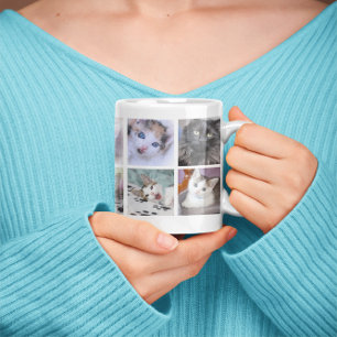 Familj Husdjur Fotokollage Jumbo Mugg