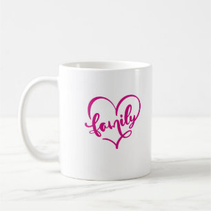 Familj i Rosa Kaffemugg