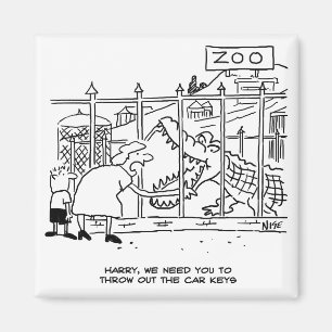 Familj i Zoo. Pappa Svalt av Alligator Magnet