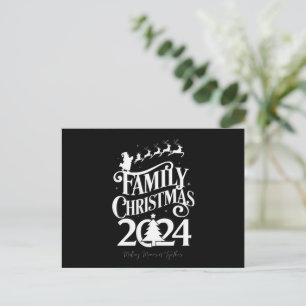 Familj Jul 2024 Minnen Tillsammans Matchande Helg Vykort