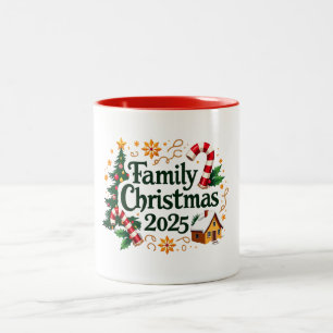 Familj jul 2025 Två-Tonad mugg
