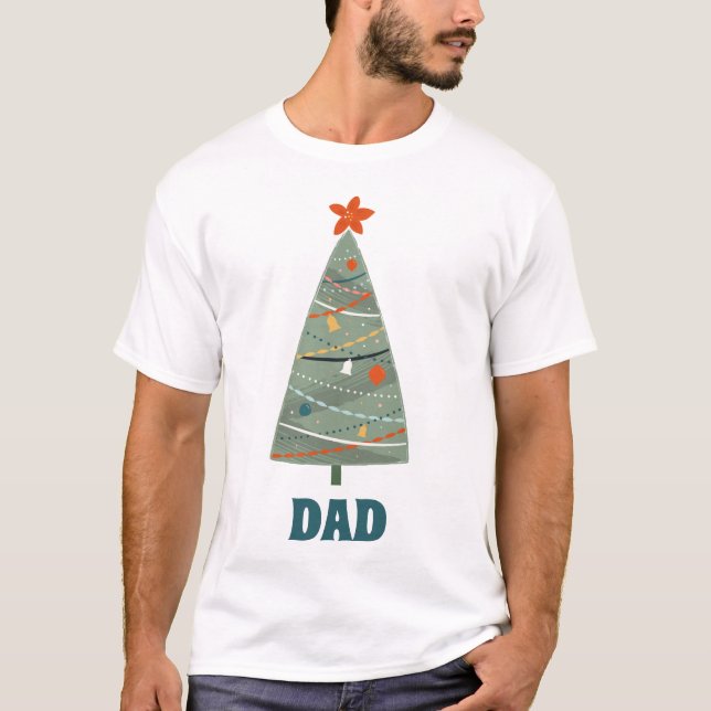 Familj Julgran T Shirt (Framsida)