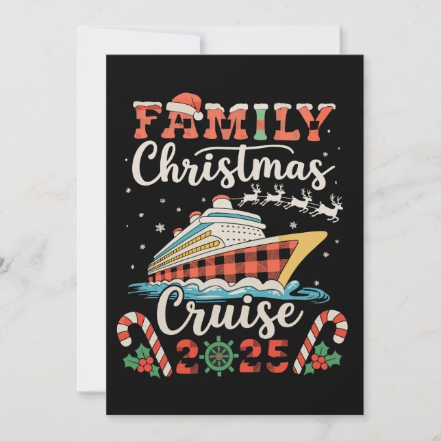 Familj julkryssning 2025 Matchande jul firande Julkort (Framsida)
