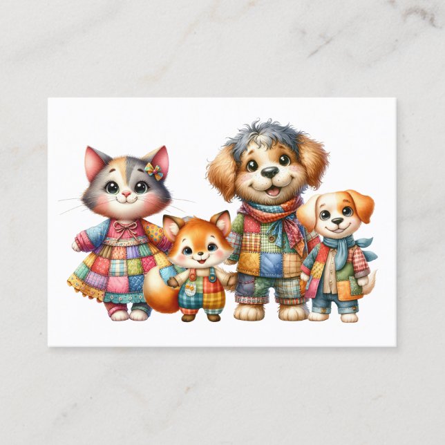 FAMILJ KONTAKTINFORMATION, DU NAMN IT! VISITKORT (Framsida)