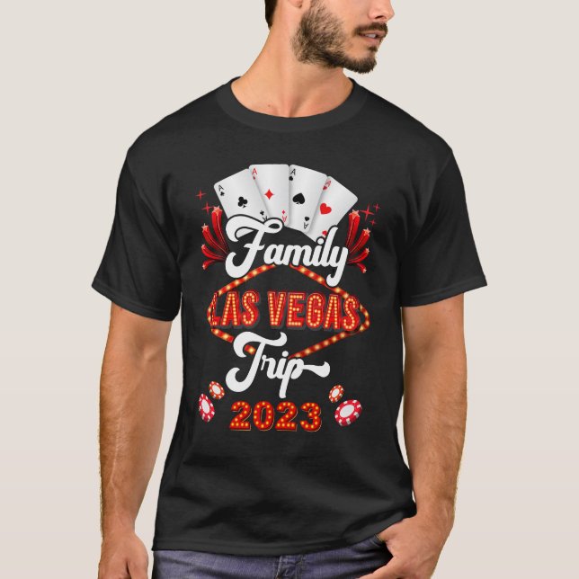 Familj Las Vegas Resa 2023 Family Squad Vacation M T Shirt (Framsida)