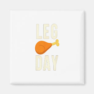 Familj Leg Day Thanksgiving Kostym För Vänner Pa Magnet