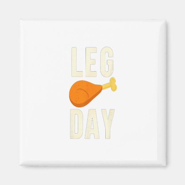 Familj Leg Day Thanksgiving Kostym För Vänner Pa Magnet (Framsidan)