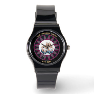 Familj Mamma Pappa Foto Namn År Modern Personlig Armbandsur