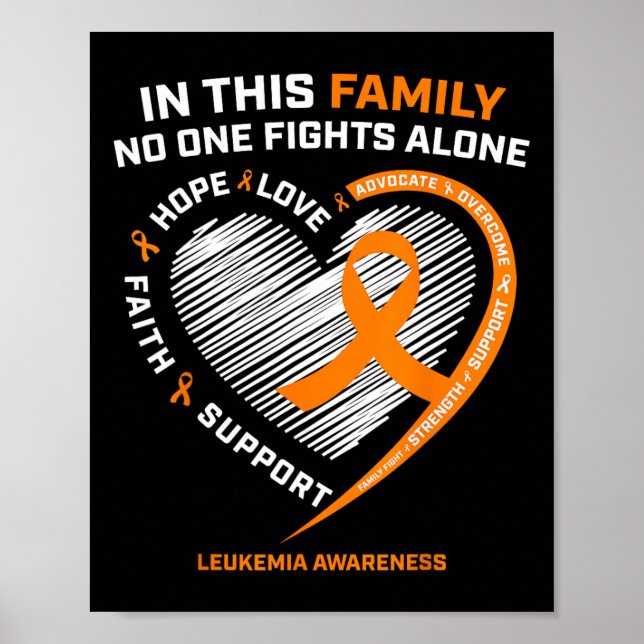 Familj Manar Women Kids Leukemia Awareness Leukemi Poster (Framsidan)