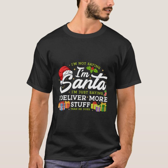 Familj matchande jul Pajamas Santa Postal Mai T Shirt (Framsida)