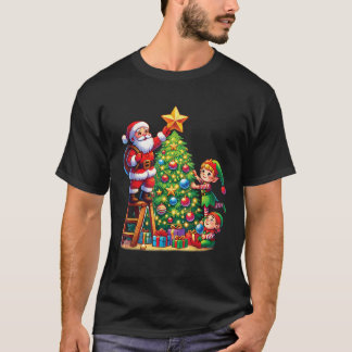Familj Matchande Tomte Elf Squad Dekorera Jul T Shirt