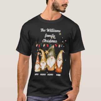 Familj med 4 Gnome jul T-shirt