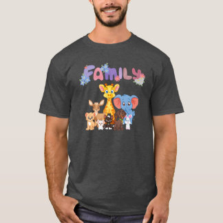 Familj med djur vän t shirt