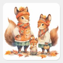 Familj med Fall Sticker
