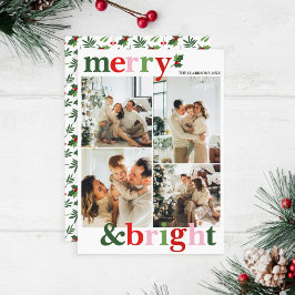 Familj med God Jul-Roligt Julkort