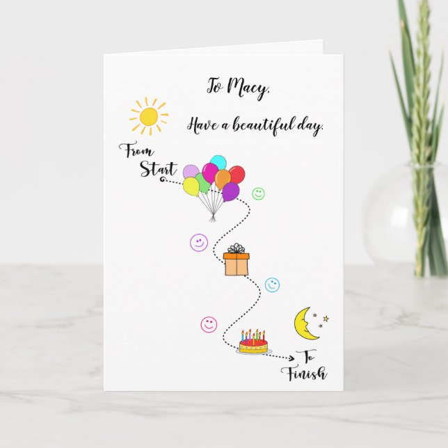 Familj med vänner Lägg till Grattis på födelsedage Kort (Framsida)