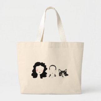 Familj - minimal teckendesign jumbo tygkasse