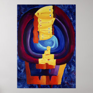 Familj - Modern Painting Art-utskrift för Porträtt Poster