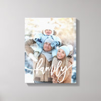 Familj | Modern vit typografi med foto
