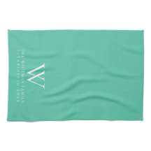 Familj Monogram Elegant Aqua Kök