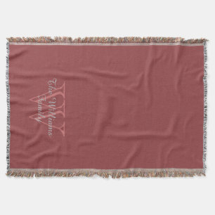 Familj" NAMN för CHIC THROW_ " ÖVER MONOGRAM Mysfilt