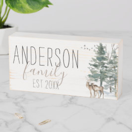 Familj Namn med Date Woodland Forest Hjort