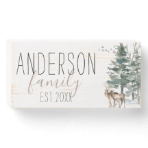 Familj Namn med Date Woodland Forest Hjort