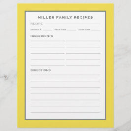 Familj Namn Recipes | Enkel modern Gult och Grått