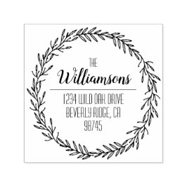 Familj Namn Returadress-Frimärke Självfärgande Stämpel